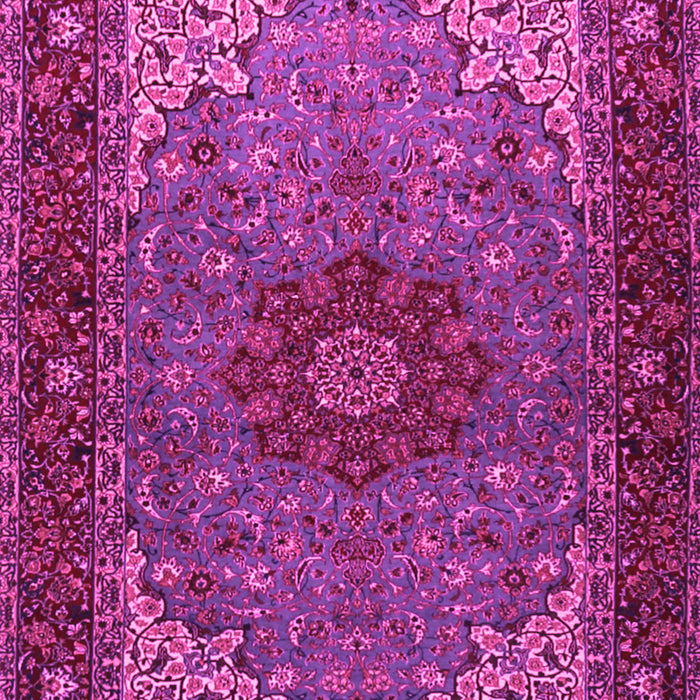 Machine Washable Medallion Pink Traditional Rug, wshtr2040pnk