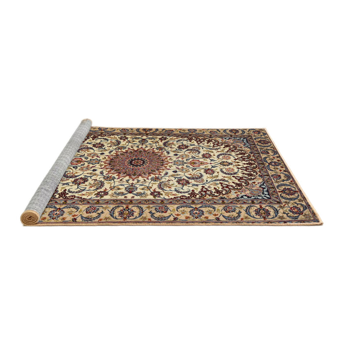 Sideview of Machine Washable Traditional Sepia Brown Rug, wshtr2041