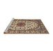 Sideview of Machine Washable Traditional Sepia Brown Rug, wshtr2041