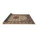 Sideview of Traditional Reddish Brown Medallion Rug, tr2041