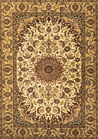 Medallion Brown Traditional Rug, tr2041brn