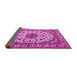 Sideview of Medallion Pink Traditional Rug, tr2041pnk