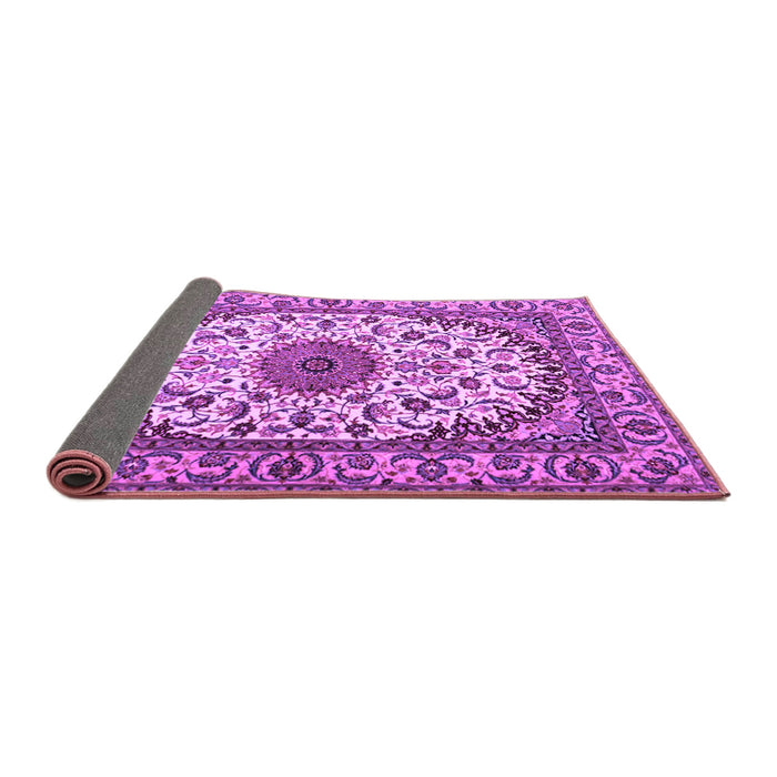 Sideview of Medallion Purple Traditional Rug, tr2041pur