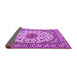 Sideview of Medallion Purple Traditional Rug, tr2041pur