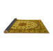 Sideview of Medallion Yellow Traditional Rug, tr2041yw