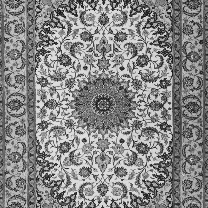 Serging Thickness of Machine Washable Medallion Gray Traditional Rug, wshtr2041gry