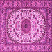 Square Medallion Pink Traditional Rug, tr2041pnk