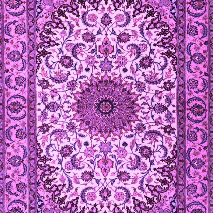 Machine Washable Medallion Purple Traditional Area Rugs, wshtr2041pur