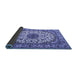 Sideview of Medallion Blue Traditional Rug, tr2041blu