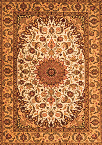 Medallion Orange Traditional Rug, tr2041org