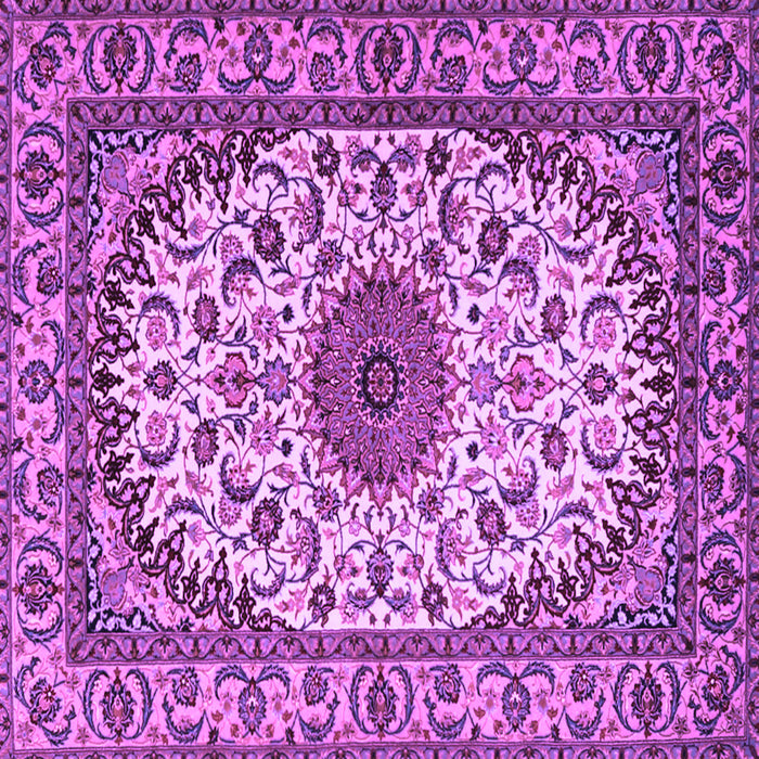 Square Medallion Purple Traditional Rug, tr2041pur