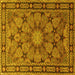 Square Persian Yellow Traditional Rug, tr2042yw