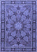 Machine Washable Persian Blue Traditional Rug, wshtr2042blu