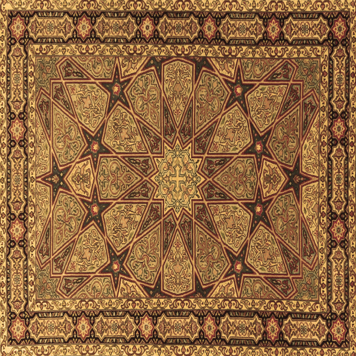 Square Persian Brown Traditional Rug, tr2042brn