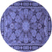 Round Persian Blue Traditional Rug, tr2042blu