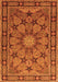 Serging Thickness of Machine Washable Persian Orange Traditional Area Rugs, wshtr2042org