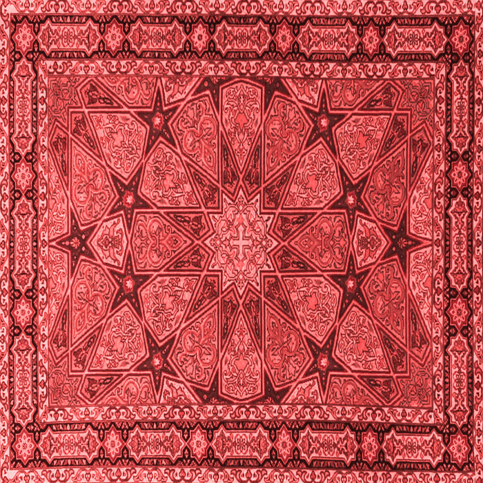 Machine Washable Persian Red Traditional Rug, wshtr2042red