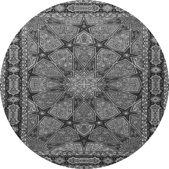 Machine Washable Persian Gray Traditional Rug, wshtr2042gry