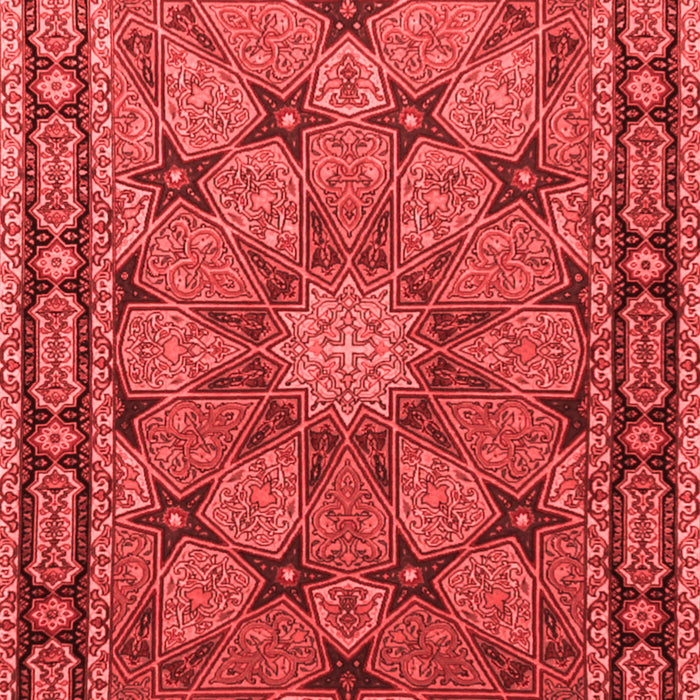 Machine Washable Persian Red Traditional Rug, wshtr2042red