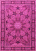 Machine Washable Persian Pink Traditional Rug, wshtr2042pnk