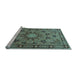 Sideview of Machine Washable Persian Light Blue Traditional Rug, wshtr2042lblu