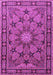 Machine Washable Persian Purple Traditional Area Rugs, wshtr2042pur