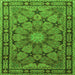 Serging Thickness of Persian Green Traditional Rug, tr2042grn