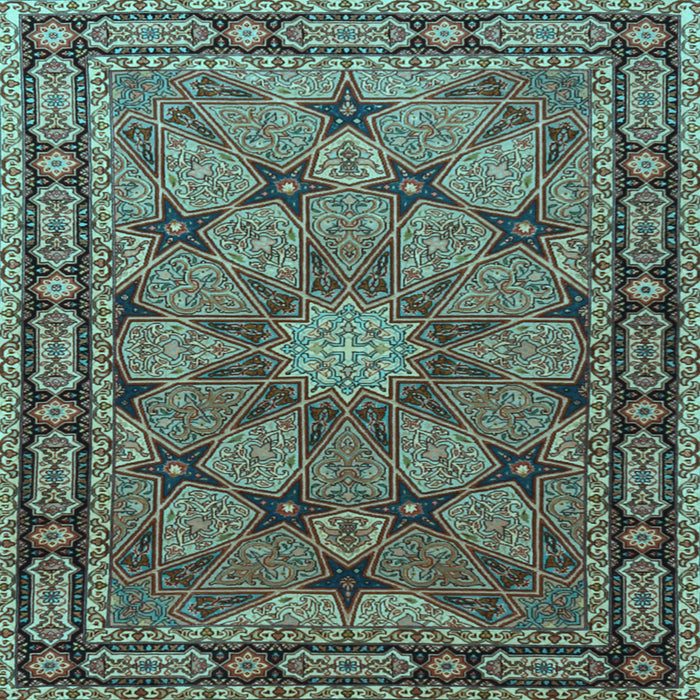 Square Persian Light Blue Traditional Rug, tr2042lblu