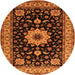 Machine Washable Persian Orange Traditional Area Rugs, wshtr2043org