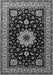 Serging Thickness of Machine Washable Persian Gray Traditional Rug, wshtr2043gry