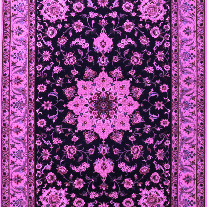 Machine Washable Persian Purple Traditional Area Rugs, wshtr2043pur