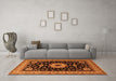 Machine Washable Persian Orange Traditional Area Rugs in a Living Room, wshtr2043org