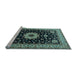 Sideview of Machine Washable Persian Light Blue Traditional Rug, wshtr2043lblu