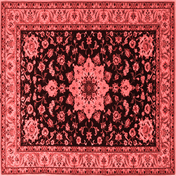 Machine Washable Persian Red Traditional Rug, wshtr2043red
