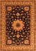 Serging Thickness of Machine Washable Persian Orange Traditional Area Rugs, wshtr2043org