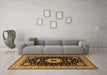 Machine Washable Persian Brown Traditional Rug in a Living Room,, wshtr2043brn