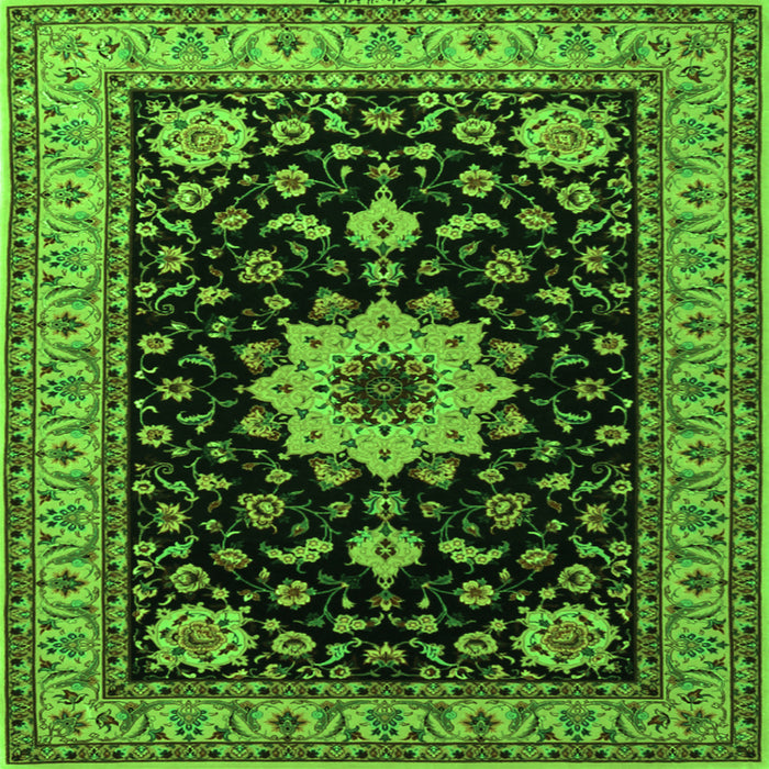 Serging Thickness of Persian Green Traditional Rug, tr2043grn