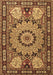 Machine Washable Persian Brown Traditional Rug, wshtr2044brn