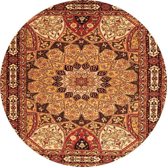 Square Persian Orange Traditional Rug, tr2044org