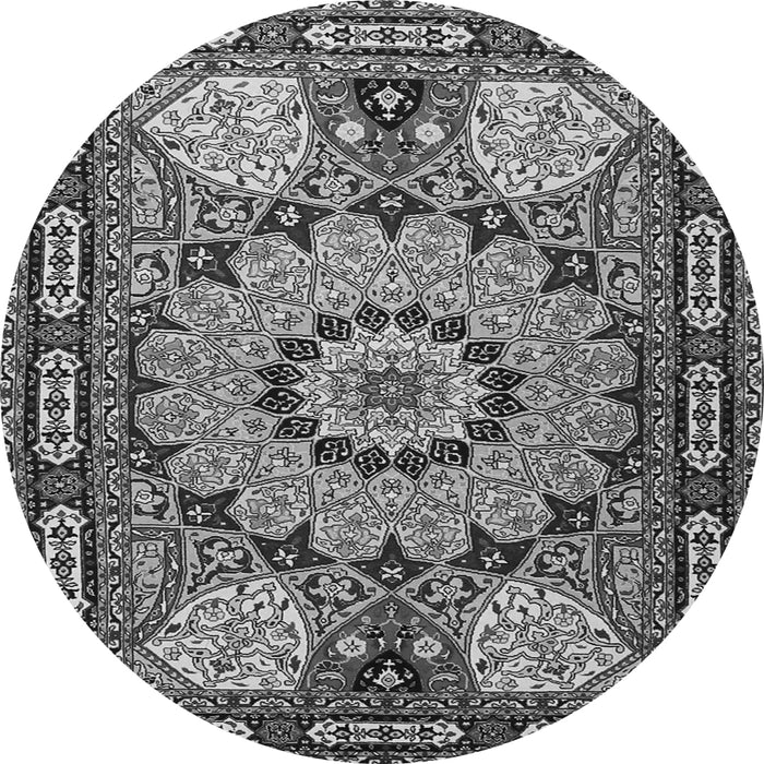 Machine Washable Persian Gray Traditional Rug, wshtr2044gry