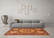 Machine Washable Persian Orange Traditional Area Rugs in a Living Room, wshtr2044org