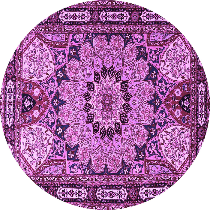 Round Persian Purple Traditional Rug, tr2044pur