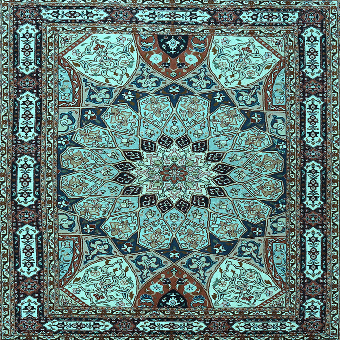 Square Persian Light Blue Traditional Rug, tr2044lblu