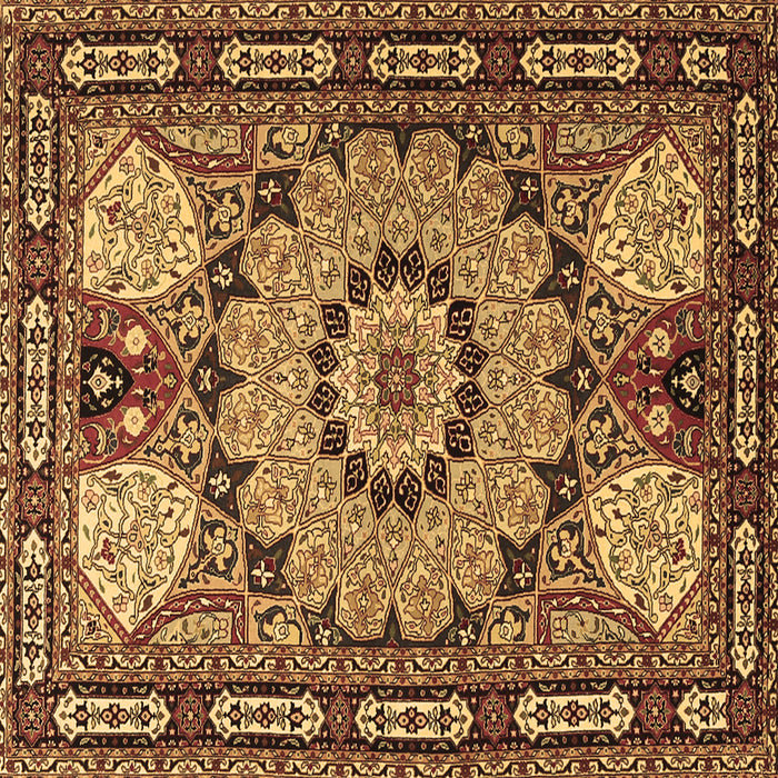 Square Persian Brown Traditional Rug, tr2044brn