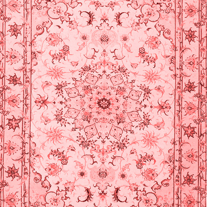 Machine Washable Persian Red Traditional Rug, wshtr2045red