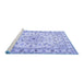 Sideview of Machine Washable Persian Blue Traditional Rug, wshtr2045blu