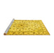 Sideview of Machine Washable Persian Yellow Traditional Rug, wshtr2045yw