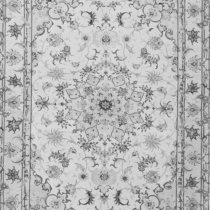 Serging Thickness of Machine Washable Persian Gray Traditional Rug, wshtr2045gry