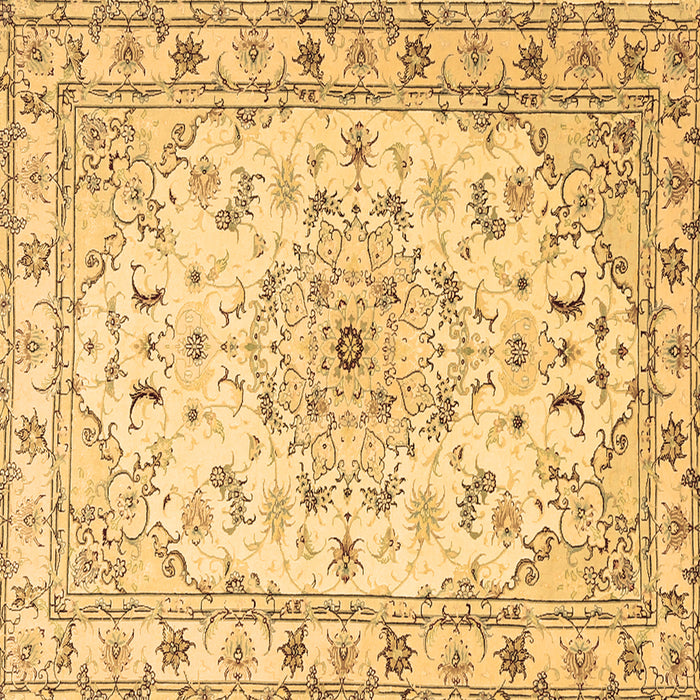 Square Persian Brown Traditional Rug, tr2045brn