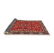 Sideview of Traditional Orange Salmon Pink Persian Rug, tr2046